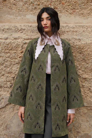 "Morni" Embroidered Coat & Trouser Set (Women)